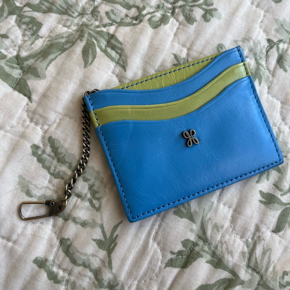 Hobo Green and Blue Leather Cardholder - Picture 2 of 4